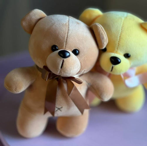 Игрушка Мишка цветной велюровый 24 см. арт. 41885