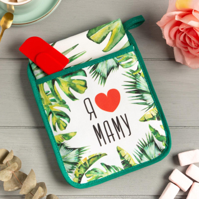 Подарочный набор "Любимой маме" чай, чашка, варенье, прихватка, полотенце N 67451