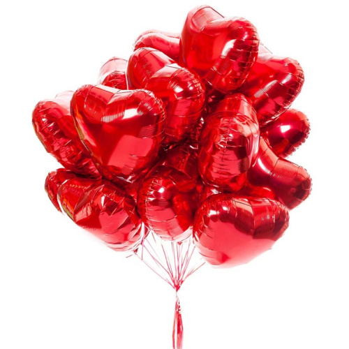 Шар сердце красное с гелием 18" (48 см) арт. 8144