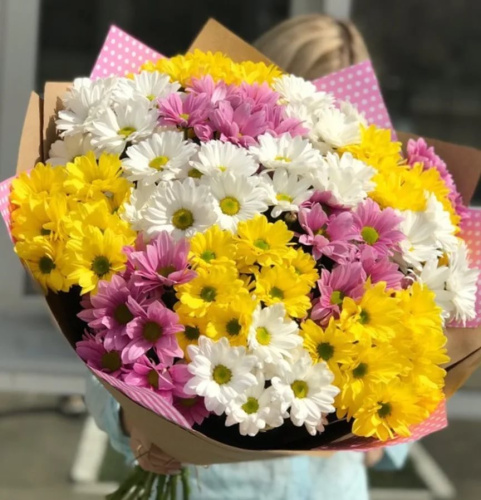 Букет из 15 Кустовых хризантем арт. 47546